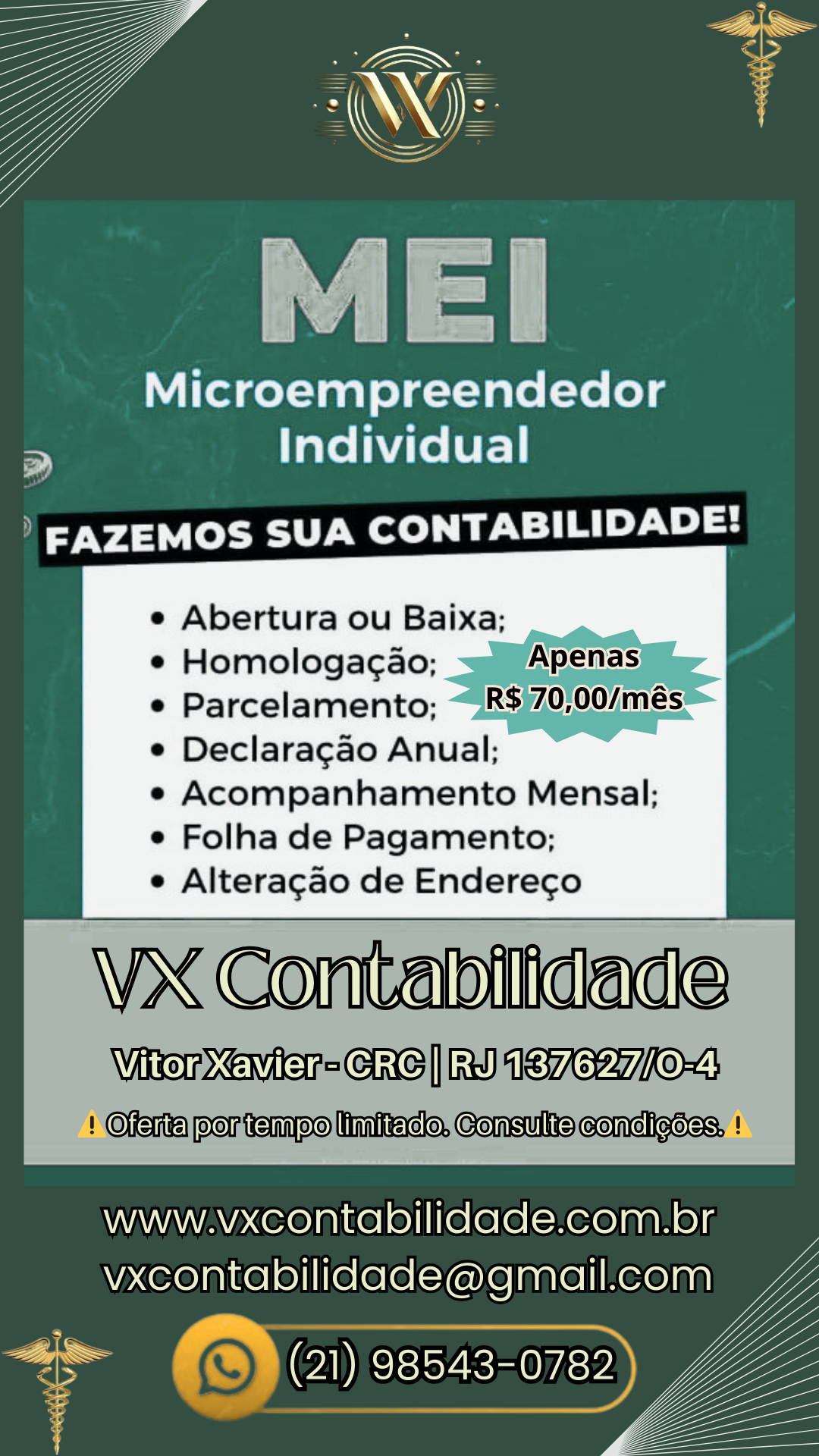 Popup Inicial - VX Contabilidade